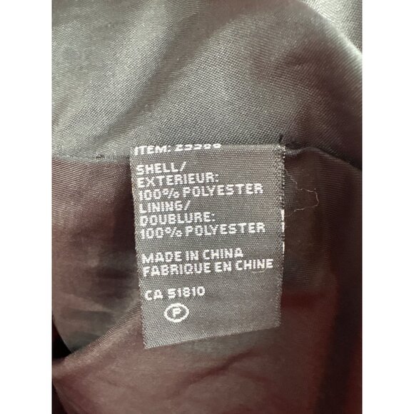 Women’s Attitude by Jay Manuel Size 12 Shiny Black/Grey Trench Coat with Removab - Picture 7 of 7